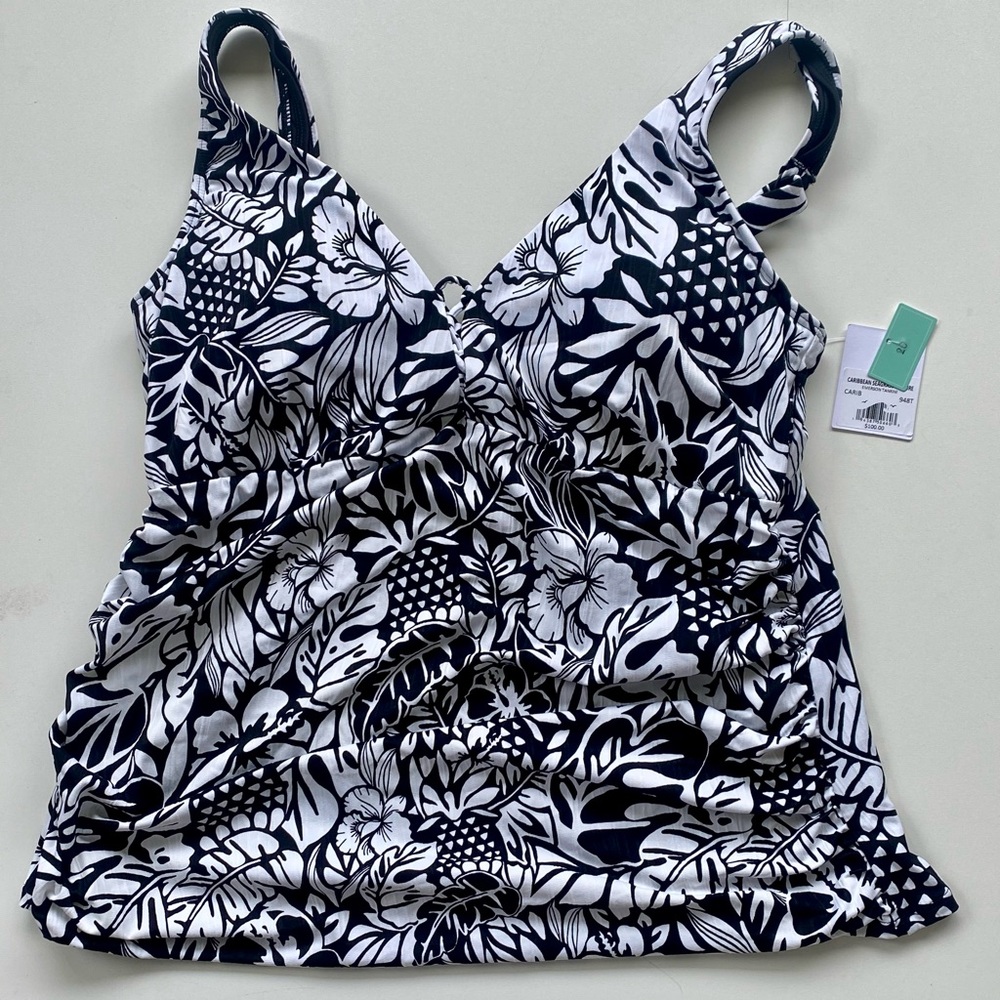Sunsets Escape Caribbean Seagrass Emerson Tankini NWT Sz 20 Retail $100